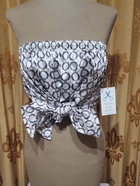 Custom Made Silk 2 Way Strapless Top